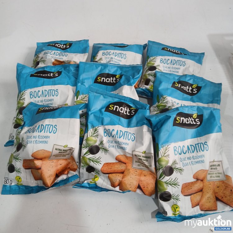 Artikel Nr. 920318 Artikel Nr. 920318: Snatts Bocaditos Olive and Rosemary 9x80g