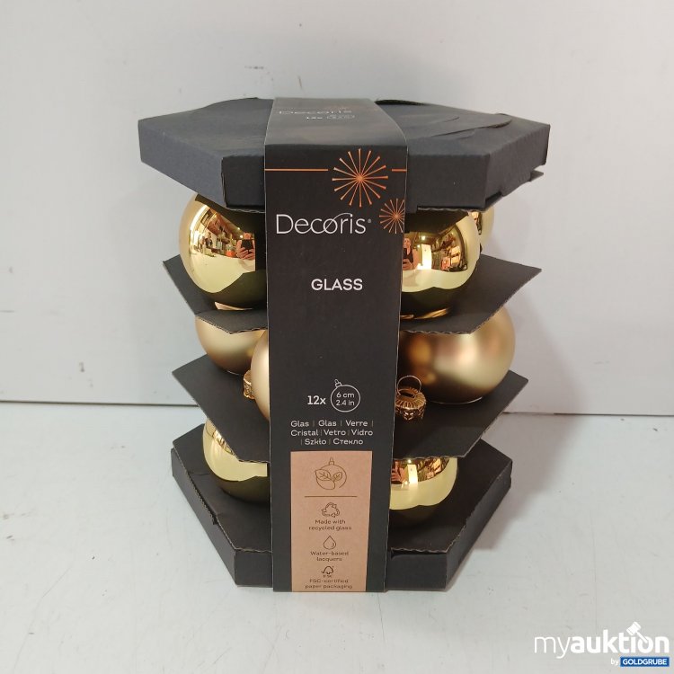 Artikel Nr. 931318: Decoris Glass Kugel  12stk  6cm 