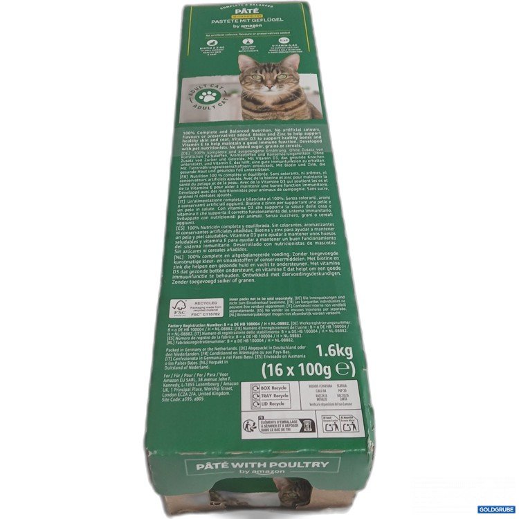 Artikel Nr. 959318: Amazon Katzenfutter Pastete mit Geflügel 16x100g 