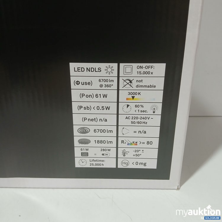 Artikel Nr. 989318 Artikel Nr. 989318: Novel LED-Hängeleuchte Metall schwarz Acryl weiß 82271027-01