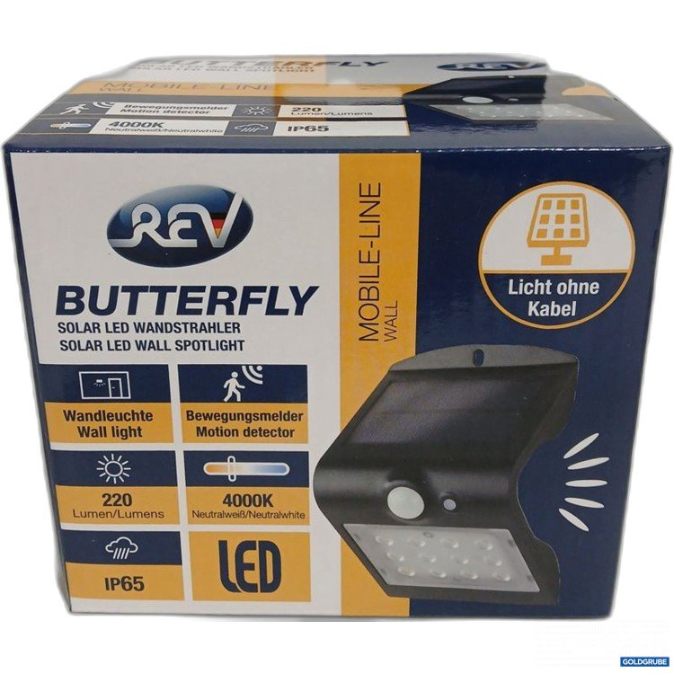 Artikel Nr. 442319: REV BUTTERFLY Solar LED Wandstrahler IP65