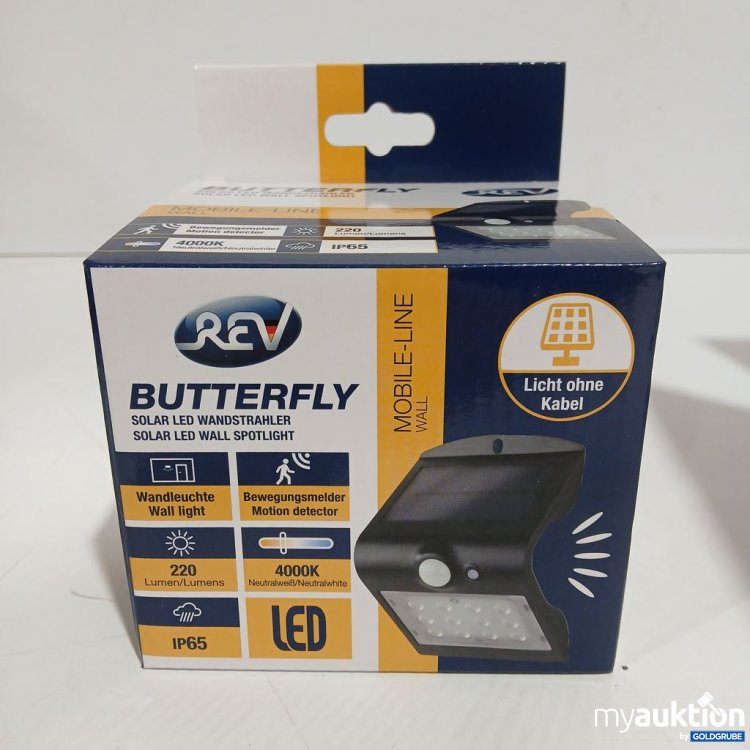 Artikel Nr. 442319: REV BUTTERFLY Solar LED Wandstrahler IP65