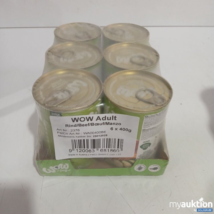 Artikel Nr. 460319 Artikel Nr. 460319: Wow Adult Rind 6x400g