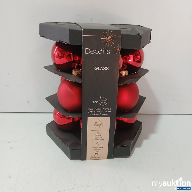 Artikel Nr. 931319: Decoris Glass Kugel  12stk  6cm 