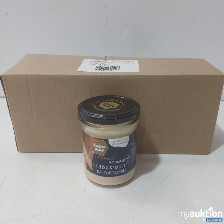 Artikel Nr. 942319 Artikel Nr. 942319: Buon Vivo Lachs & Karotten Kartoffelpüree 4x180g