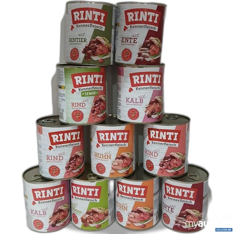 Artikel Nr. 978319 Artikel Nr. 978319: Rinti Kennerfleisch Rind, Huhn, Kalb, Ente, Rentier, Senior 11x800g