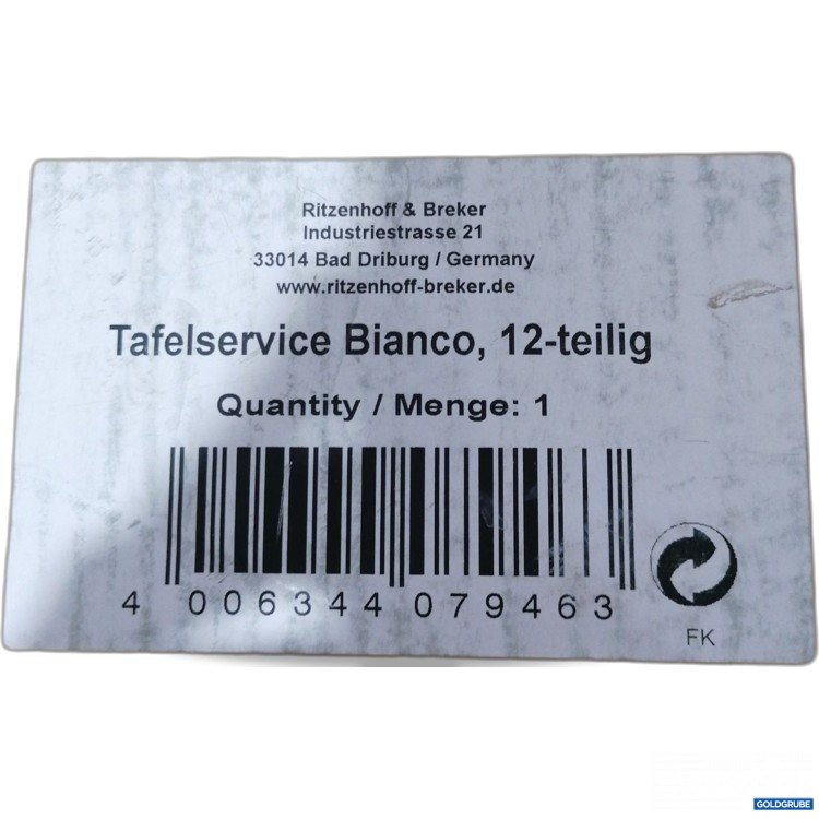 Artikel Nr. 441320: Ritzenhoff & Breker Tafelservice Bianco 12-teilig 