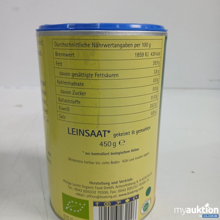 Artikel Nr. 470320 Artikel Nr. 470320: Bio King Leinsaat 450 g