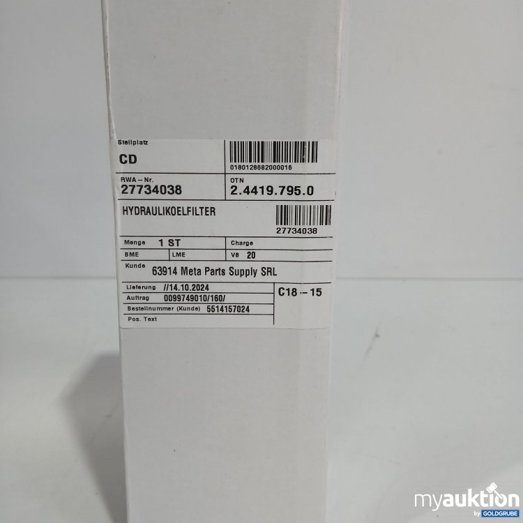 Artikel Nr. 521320 Artikel Nr. 521320: SDF Parts Hydraulikölfilter 27734038