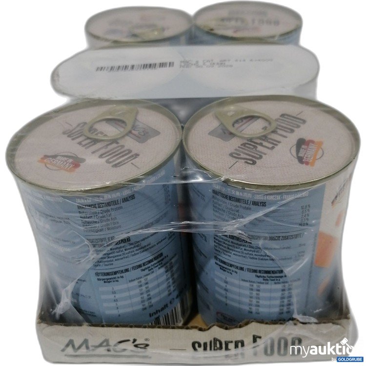 Artikel Nr. 891320: Macs Super Food Katze Lachs&Huhn 6x400g