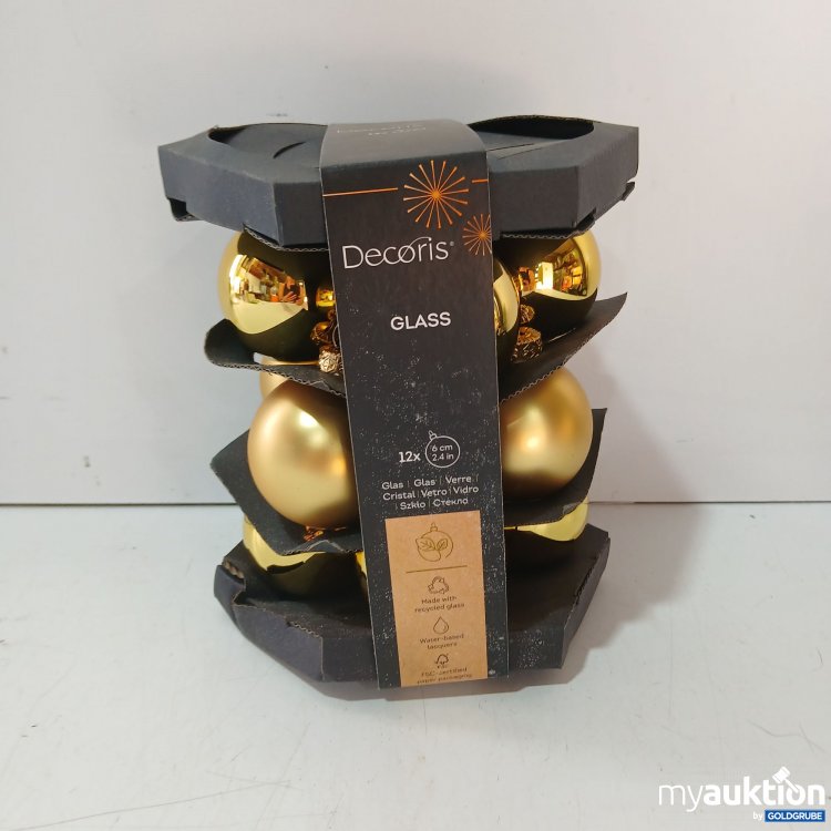 Artikel Nr. 931320: Decoris Glass Kugel  12stk  6cm 