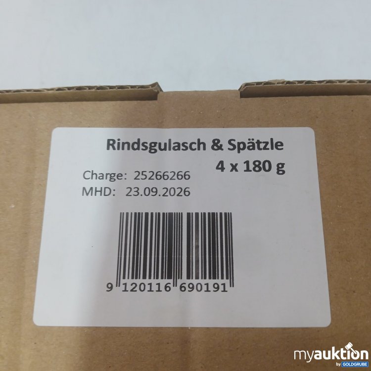 Artikel Nr. 942320 Artikel Nr. 942320: buon vivo Rindsgulasch & Spätzle abgelaufen 4x180g