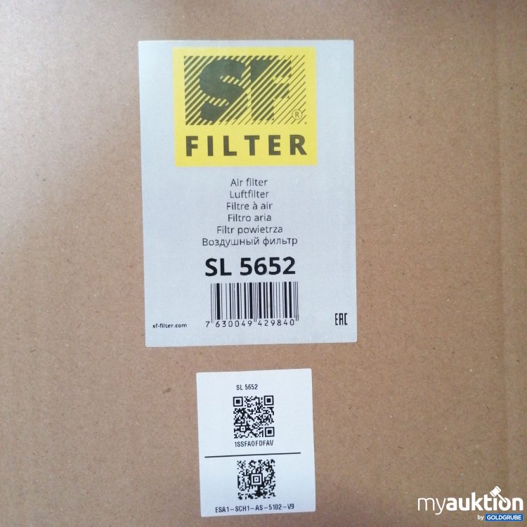 Artikel Nr. 761321 Artikel Nr. 761321: SF Filter Luftfilter SL5652