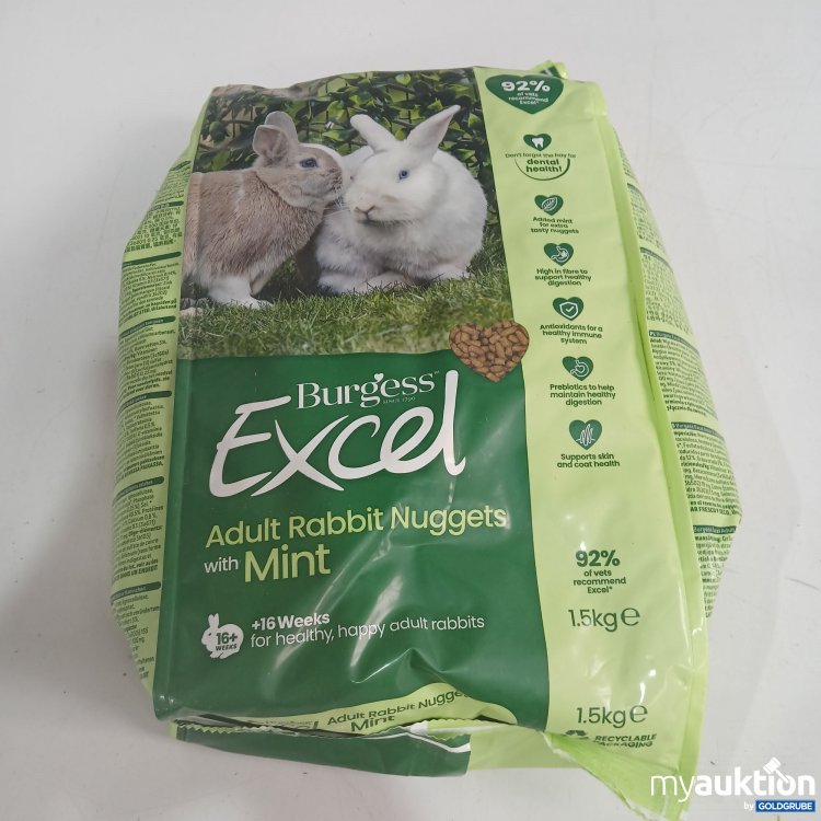 Artikel Nr. 856321 Artikel Nr. 856321: Burgess Excel Adult Rabbit Nuggets with Mint 1,5kg