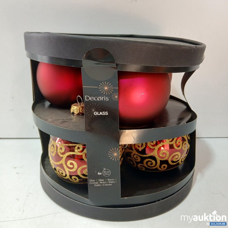 Artikel Nr. 931321: Decoris Glass Kugel  6stk  10cm 