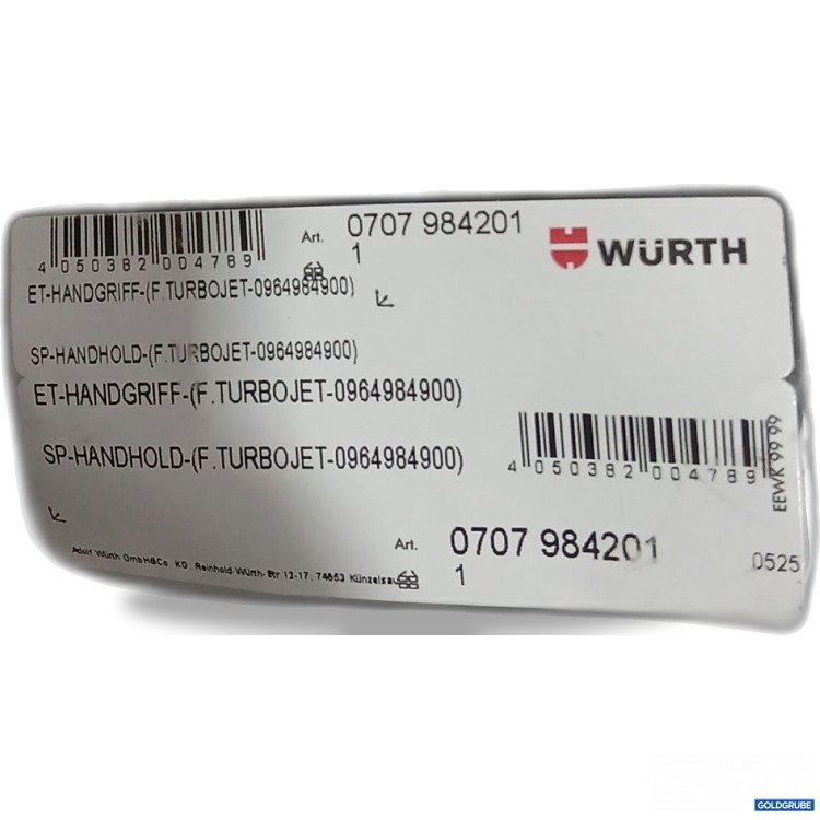 Artikel Nr. 523322: Würth ET Handgriff Art.Nr: 0707 984201