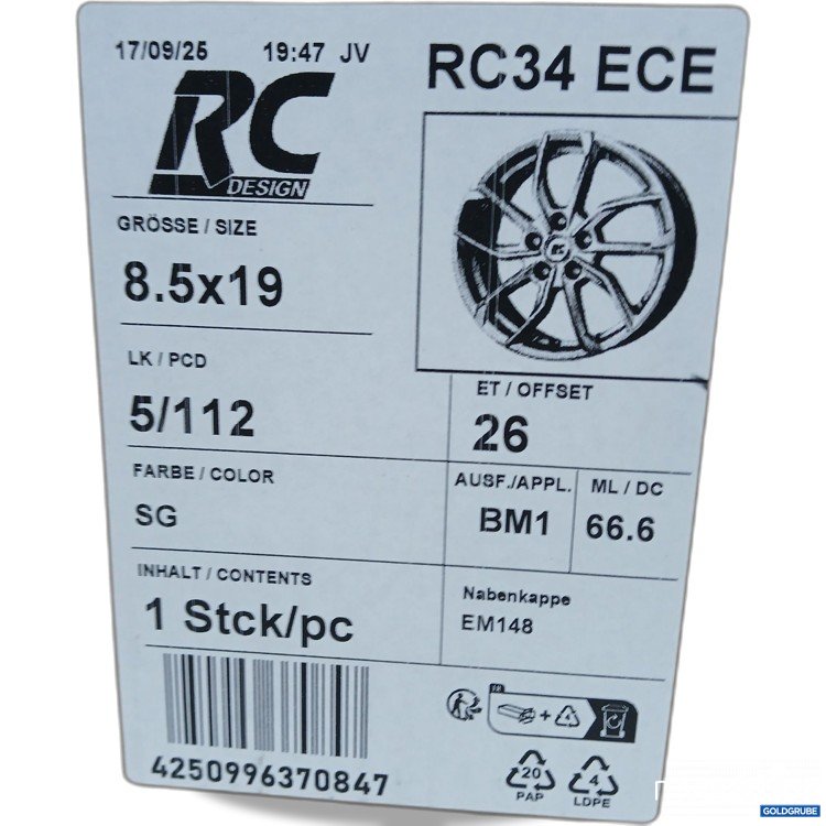 Artikel Nr. 956322: RC Desing 8.5x19 RC34 ECE 