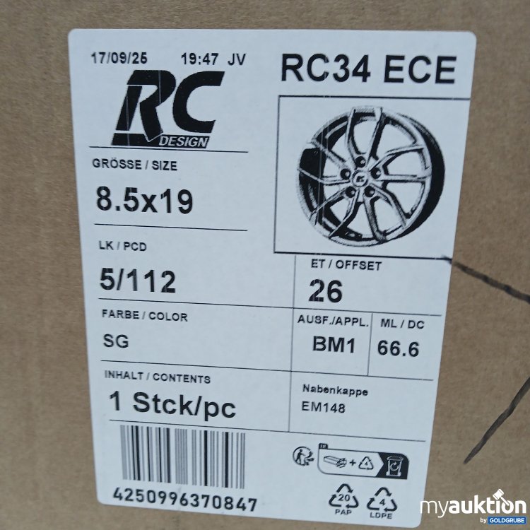 Artikel Nr. 956322: RC Desing 8.5x19 RC34 ECE 