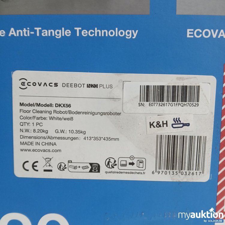 Artikel Nr. 445323: Ecovacs Robotics Saugroboter Deebot N20 Plus in Weiß, Model.No. DKX56