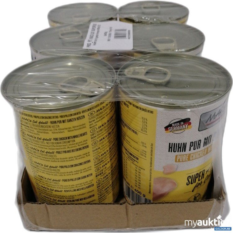 Artikel Nr. 891323: Macs Super Food Katze Huhn mit ganzem Herzen 6x400g