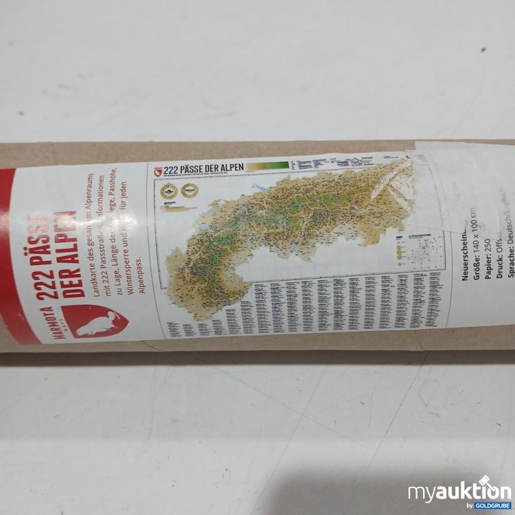 Artikel Nr. 892323: Marmota 222 Pässe der Alpen Karte