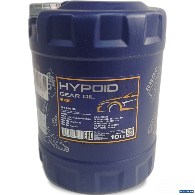 Artikel Nr. 961323: Mannol Hypoid Gear Oil 8106 Sae 80W-90 10l 