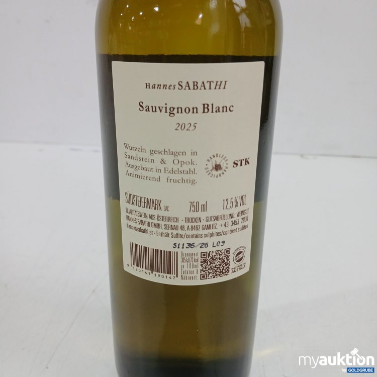 Artikel Nr. 470324 Artikel Nr. 470324: Hannes Sabathi Sauvignon Blanc 750 ml