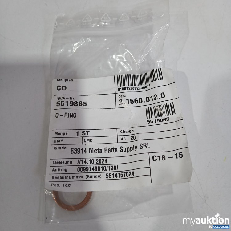 Artikel Nr. 521324 Artikel Nr. 521324: SDF Parts O-Ring 2.1560.012.0