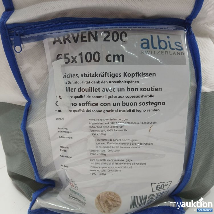 Artikel Nr. 921324: albis Switzerland ARVEN 200 Kopfkissen 65x100 cm