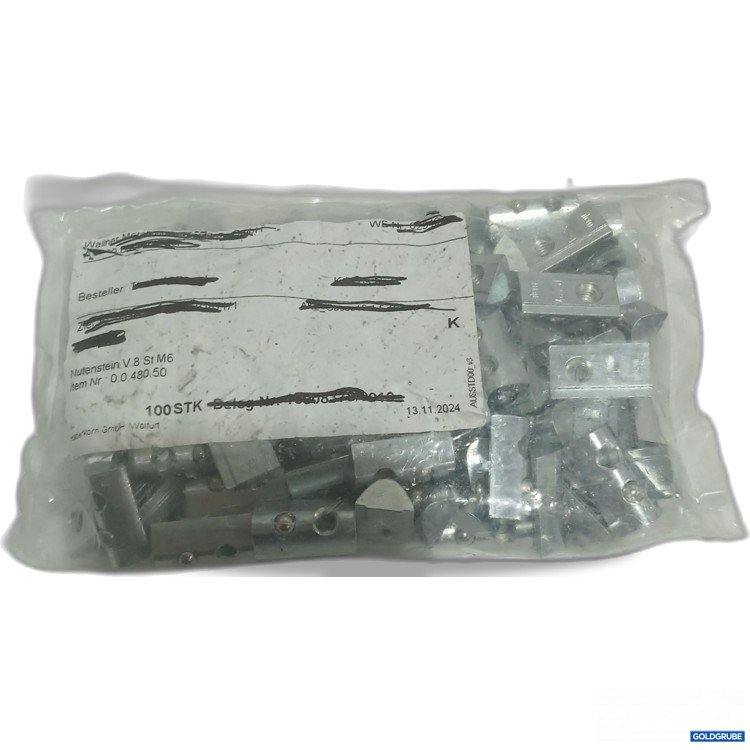 Artikel Nr. 887325: Item Nutenstein V 8 St. M6 verzinkt 100 Stück 