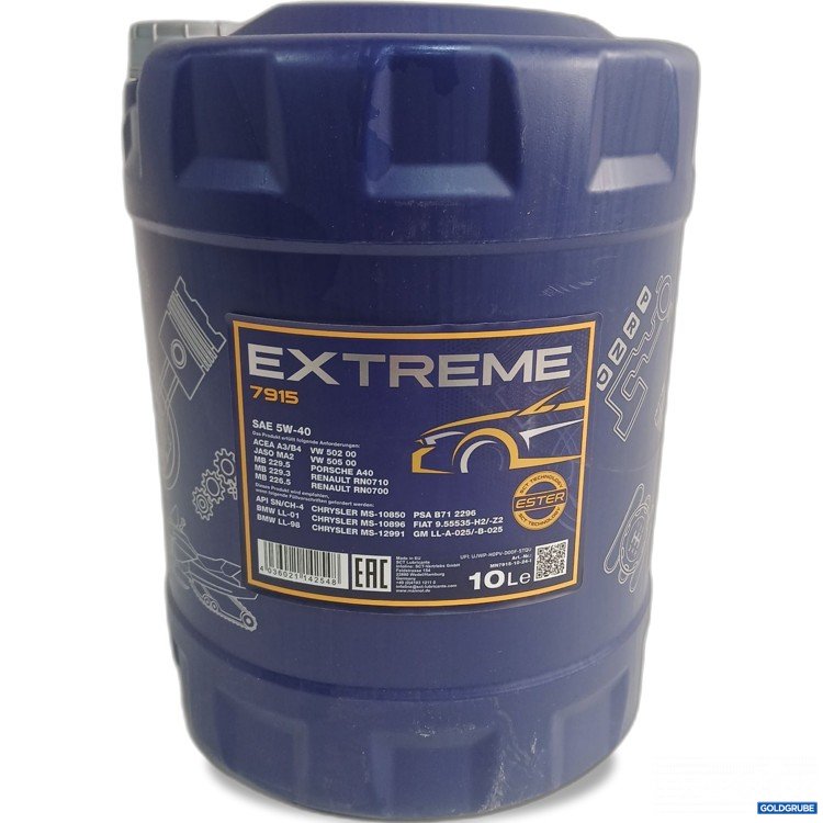 Artikel Nr. 961325 Artikel Nr. 961325: Mannol Extreme 7915 Sae 5W-40 10l