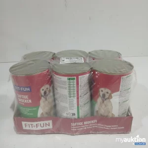 Artikel 477325: Fit+Fun Hundefutter saftige Brocken mit Rind 6x1240g