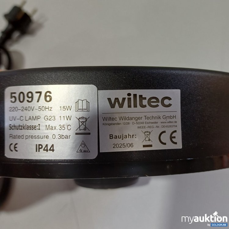 Artikel Nr. 447326: Wiltec Elektroanschlusseinheit für Druckteichfilter Model 50976 