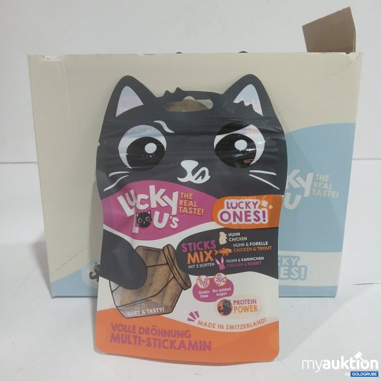 Artikel Nr. 477326 Artikel Nr. 477326: Lucky Lou's Lucky Ones! Sticks Mix Huhn & Forelle & Kaninchen 8x50g