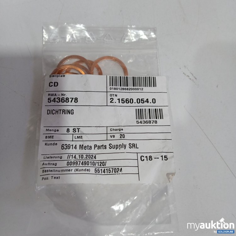 Artikel Nr. 521326 Artikel Nr. 521326: SDF Parts Dichtringe 2.1560.054.0 8x