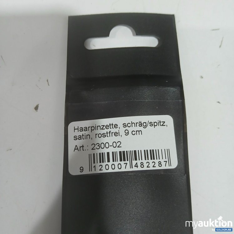 Artikel Nr. 526326 Artikel Nr. 526326: canal Haarpinzette schräg/spitz 9 cm rostfrei satin 2300-02