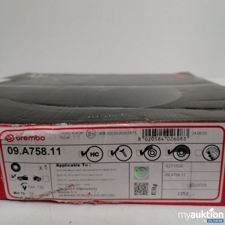 Artikel Nr. 888326 Artikel Nr. 888326: Brembo Bremsscheibe 09.A758.11