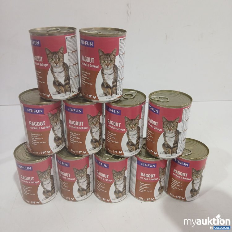 Artikel Nr. 460327: Fit+Fun Katzenfutter Ragout mit Kalb & Geflügel 11x415g 