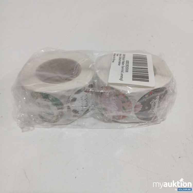 Artikel Nr. 887327: 1000 Stück Kleine Danke Aufkleber Etiketten