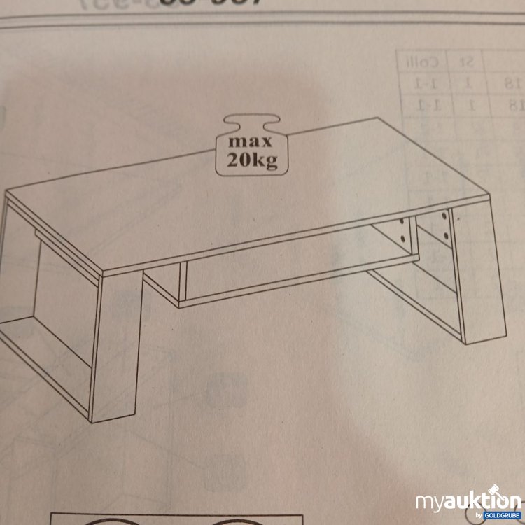 Artikel Nr. 892327 Artikel Nr. 892327: Tisch max 20 kg