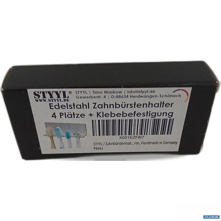 Artikel Nr. 922327: STYYL Edelstahl Zahnbürstenhalter 4 Plätze