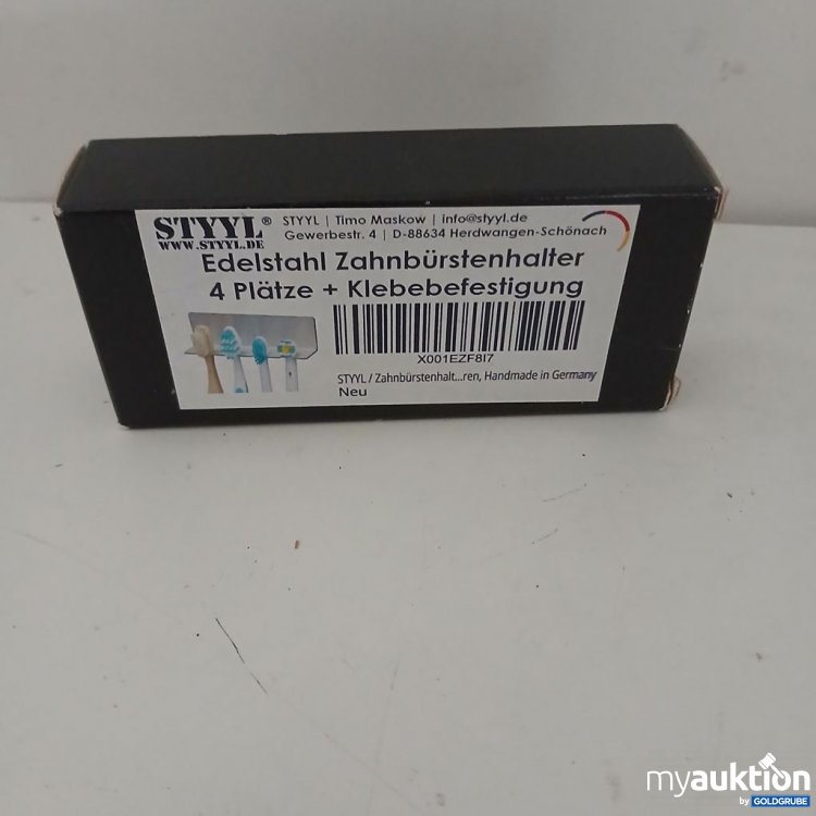 Artikel Nr. 922327: STYYL Edelstahl Zahnbürstenhalter 4 Plätze