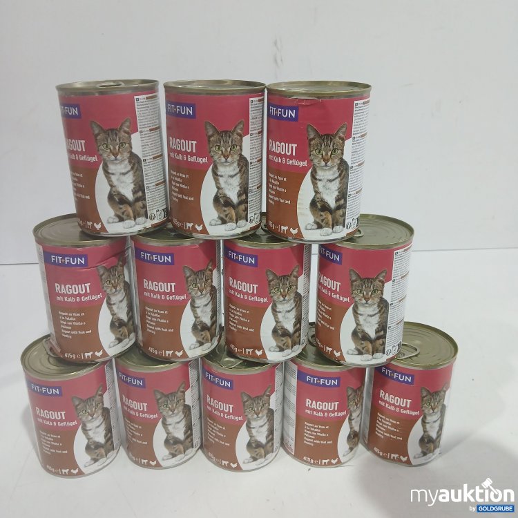 Artikel Nr. 460328: Fit+Fun Katzenfutter Ragout mit Kalb & Geflügel 12x415g 
