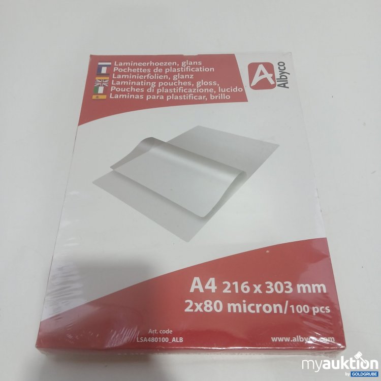 Artikel Nr. 847328: Albyco Laminierfolien, Glanz A4 100 Stück 