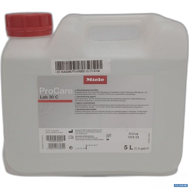 Artikel Nr. 884328 Artikel Nr. 884328: Miele ProCare Lab 30 C Neutralisationsmittel 5l