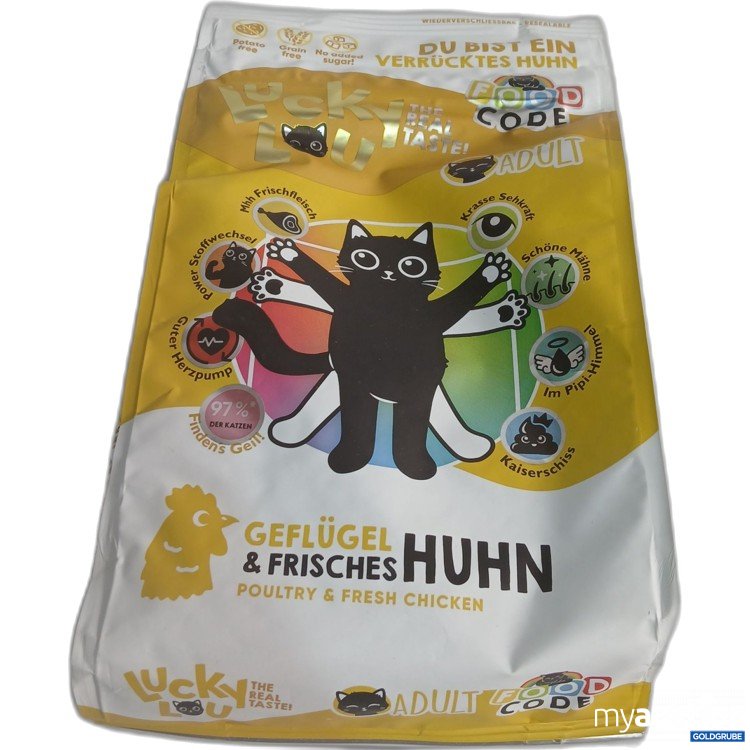 Artikel Nr. 958328: Lucky Lou Katzenfutter Geflügel & frisches Huhn 340g 