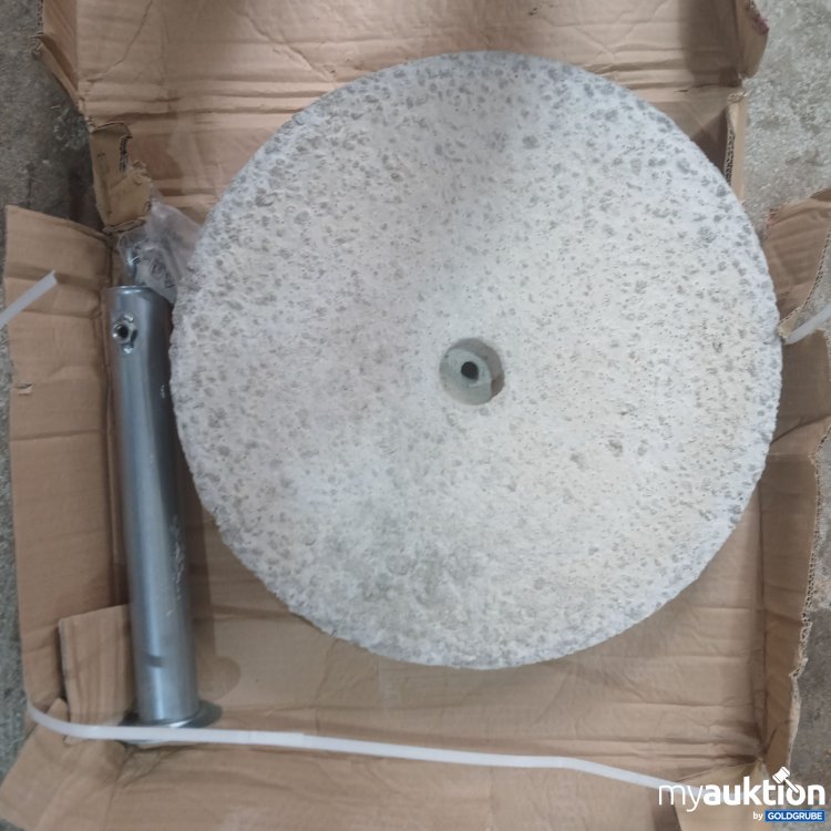 Artikel Nr. 989328 Artikel Nr. 989328: Granit-Sonnenschirmständer DM ca 44cm mit Edelstahlrohr ca 33,5cm lang