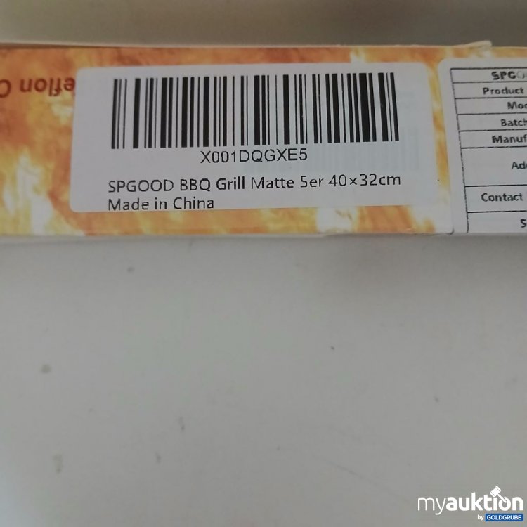 Artikel Nr. 922330: SPGOOD BBQ Grill Matte 5er Set 40x32 cm