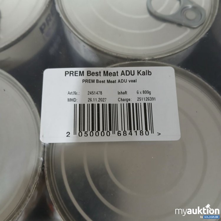 Artikel Nr. 978330: PREMIERE Best Meat ADU Kalb 6x800 g