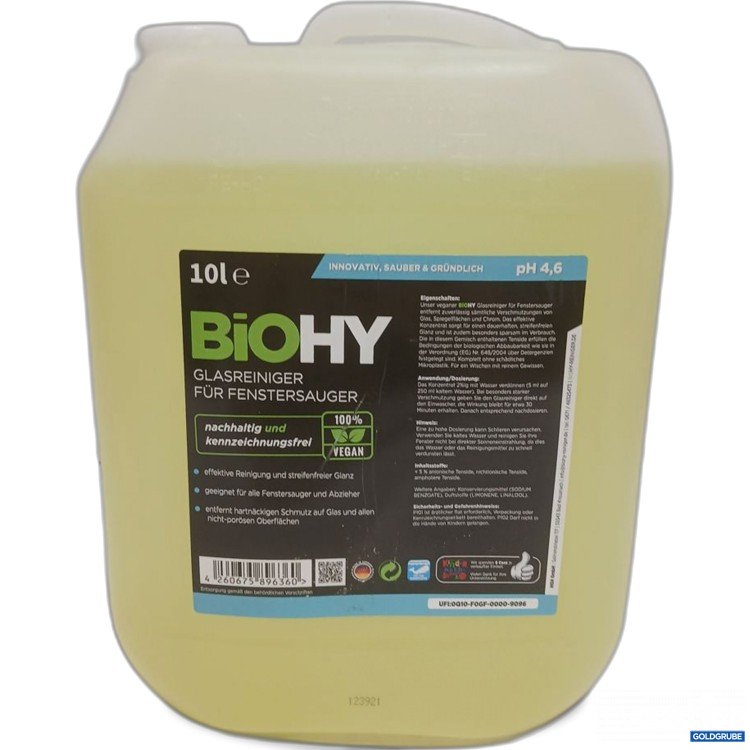 Artikel Nr. 984330 Artikel Nr. 984330: BiOHY Glasreiniger für Fenstersauger 10 l